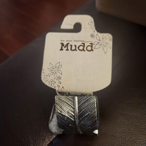 Mudd Silvertone Textured Cuff Bracelet